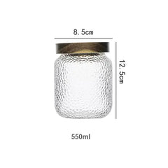 Glass Airtight Canister with Wood Lid